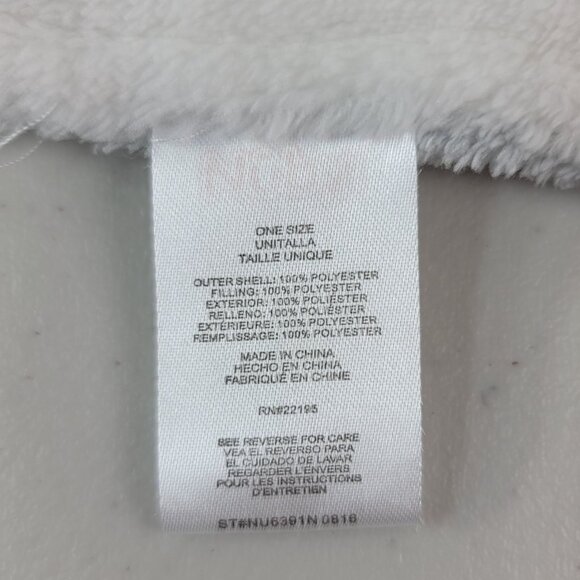 Nuby Rabbit Lovey Plush White Gray Blue 12" Square Long Eared Easter Bunny - Picture 10 of 11